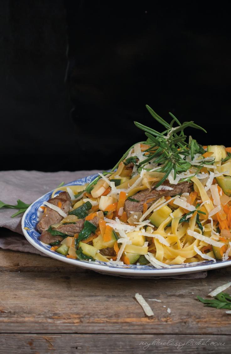 Rezeptbild: Linguine mit Steak und Rucola