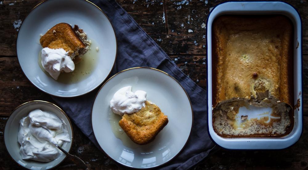 Rezeptbild: Birnen-Marzipan-Clafoutis