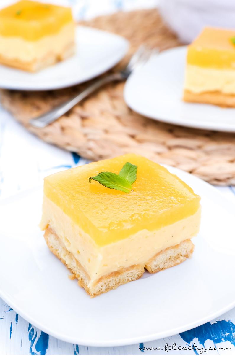Rezeptbild: No Bake Pfirsich-Vanille-Torte