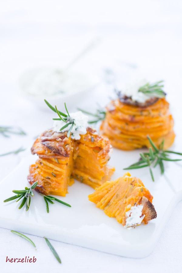 Rezeptbild: Süßkartoffel-Türmchen
