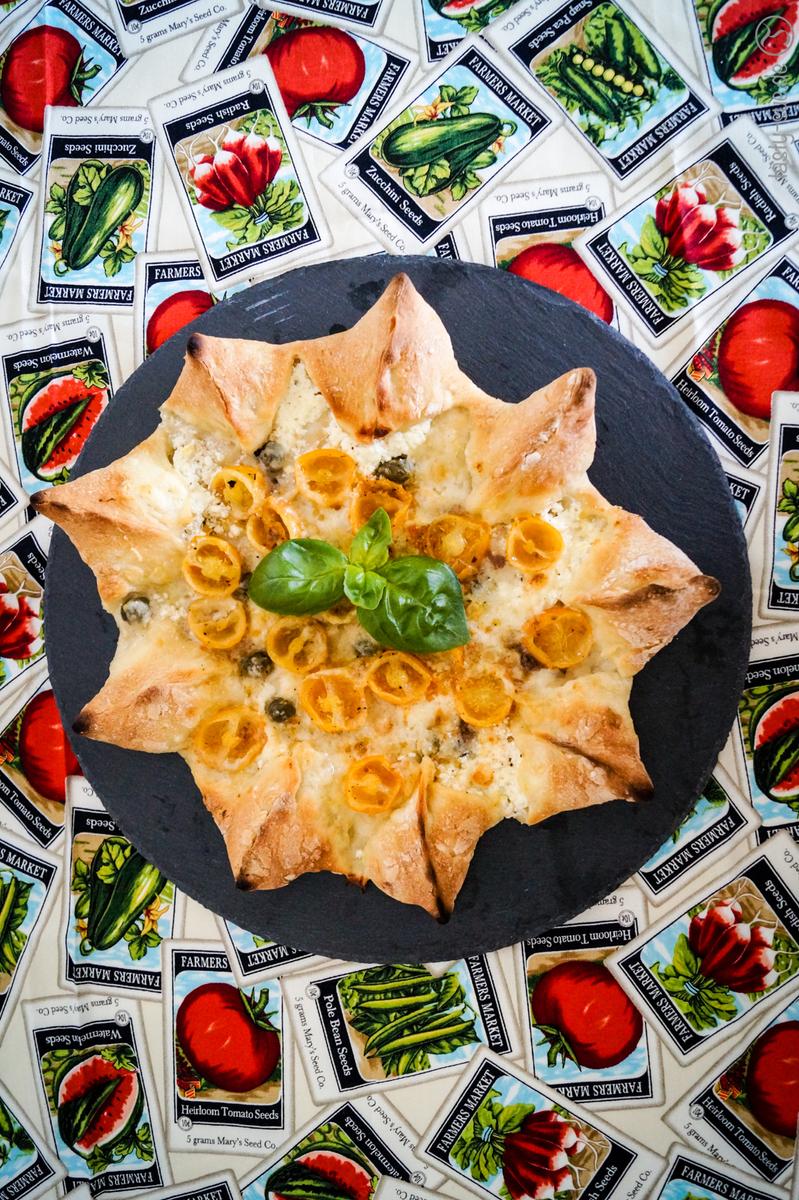 Rezeptbild: Sternpizza mit Ricotta-Rand