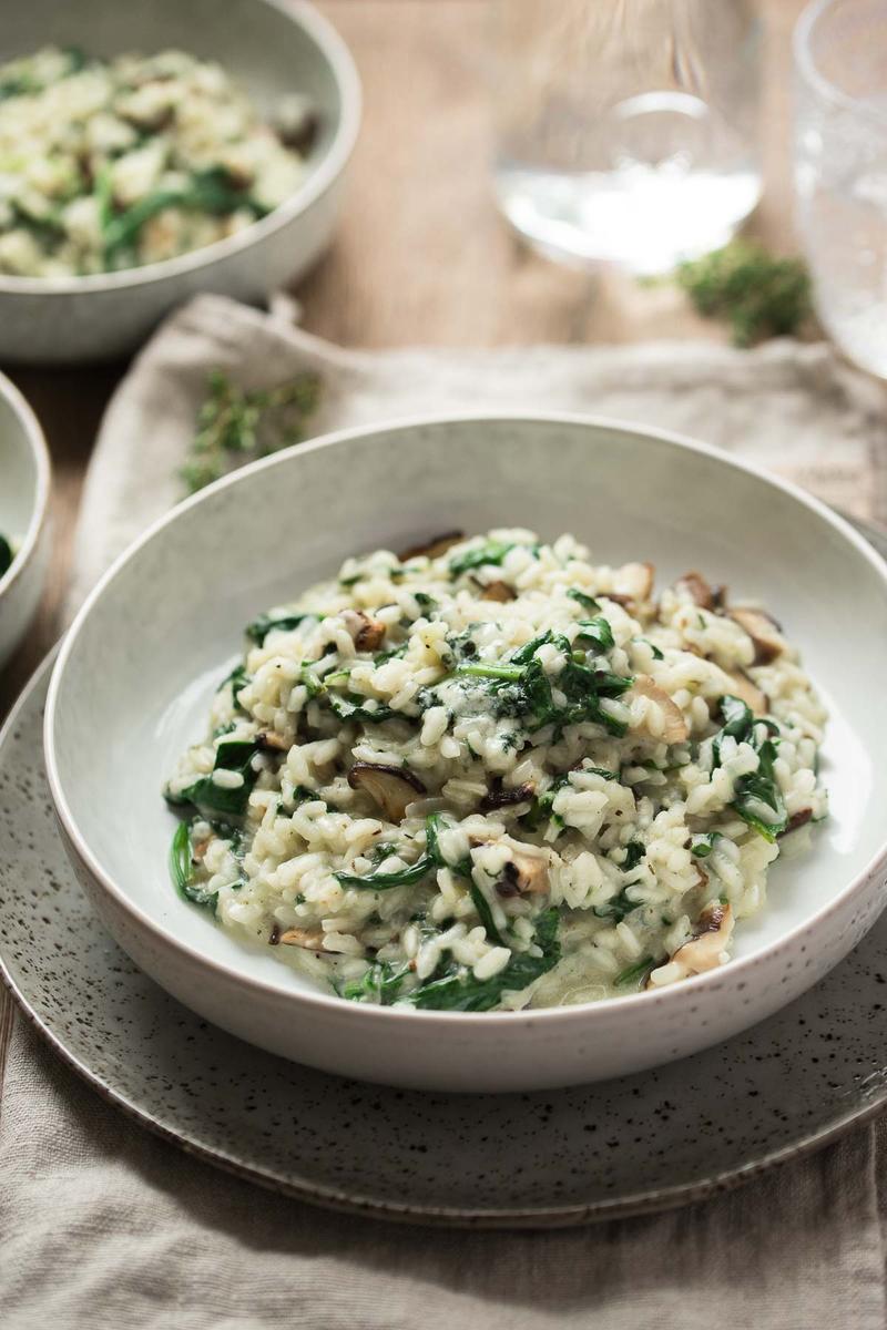 Rezeptbild: Shiitake Pilze Risotto mit Blauschimmelkäse