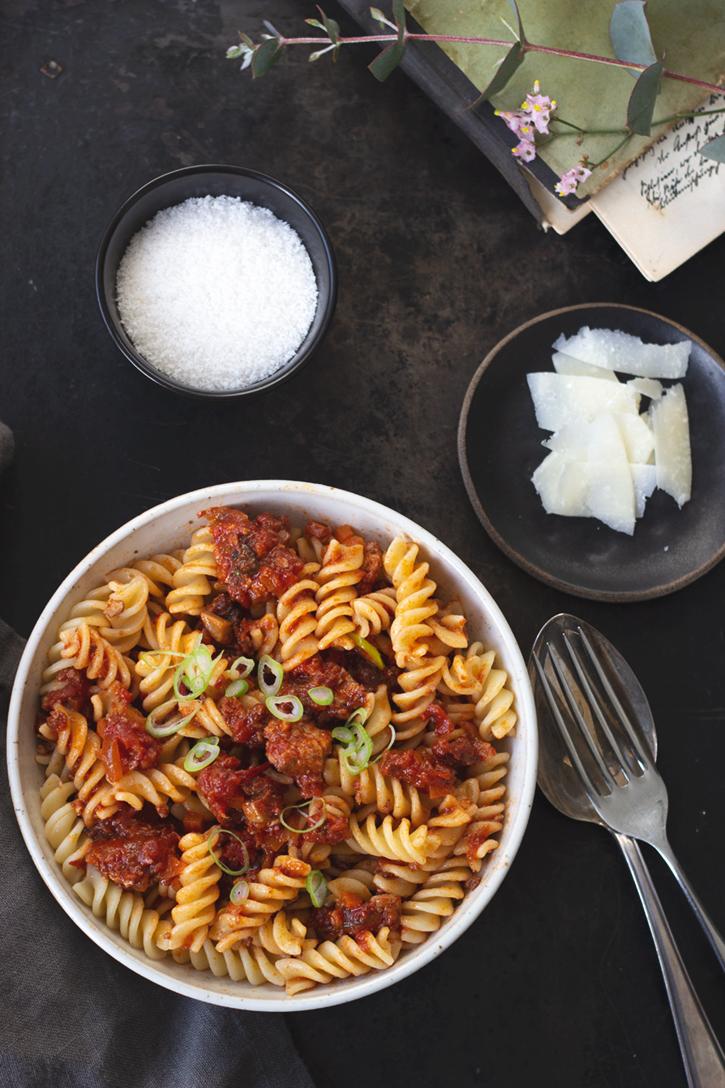 Rezeptbild: Vegetarische Bolognese mit Tofu