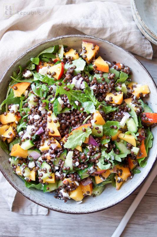 Rezeptbild: Nektarinen-Linsensalat