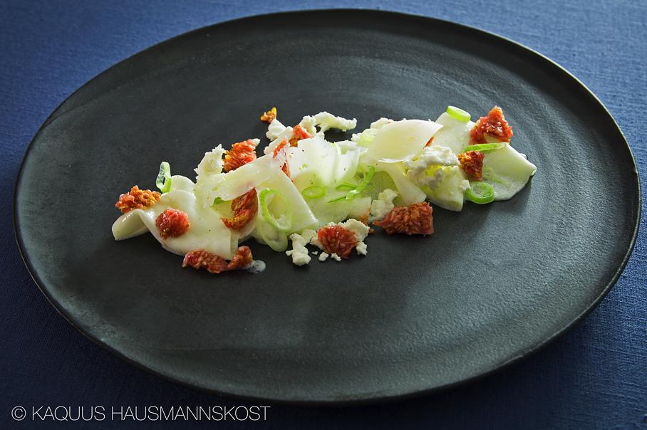 Rezeptbild: Kohlrabisalat mit Feige und Schafskäse