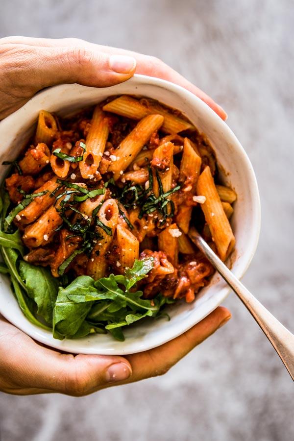 Rezeptbild: Nudeln mit Cremiger Tomatensauce