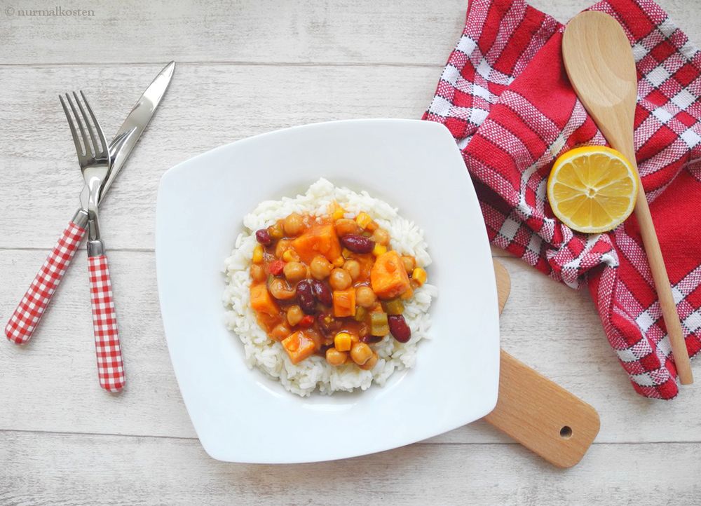 Rezeptbild: Veganes Süßkartoffel Chili sin Carne