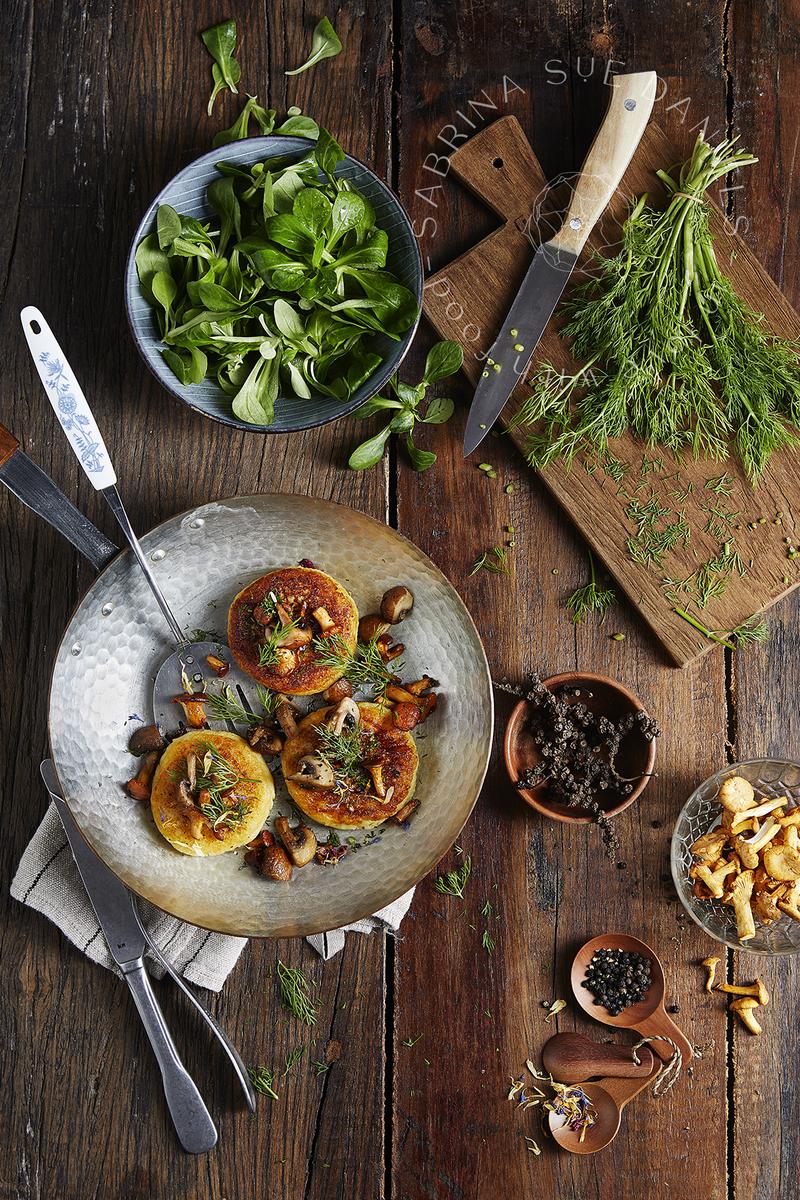 Rezeptbild: Knusprige Kartoffel-Pilz Küchlein (vegan)