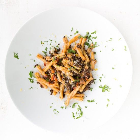 Rezeptbild: Pasta mit Linsen-Ragout