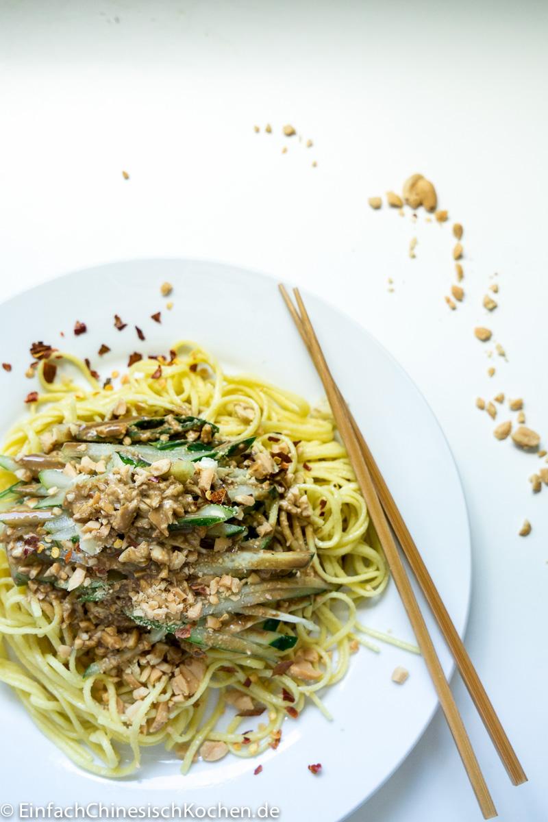 Rezeptbild: 芝麻酱凉面 – chinesischer Nudelsalat mit Sesampaste
