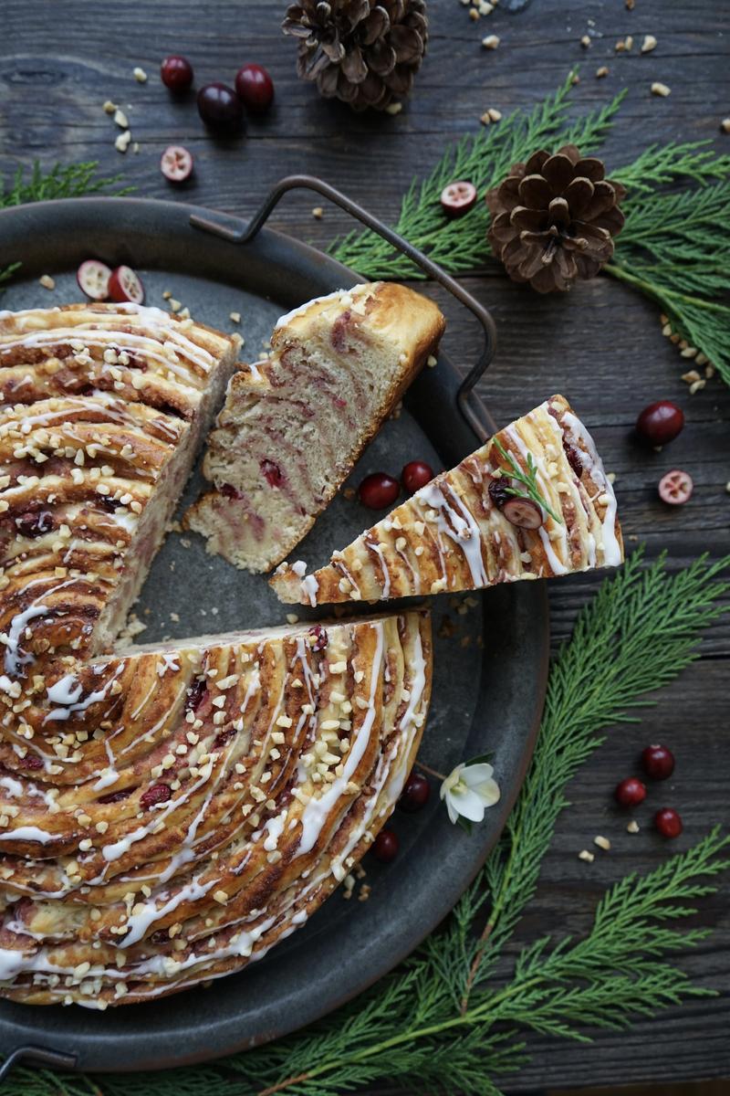 Rezeptbild: XXL-Cranberrie-Schnecke