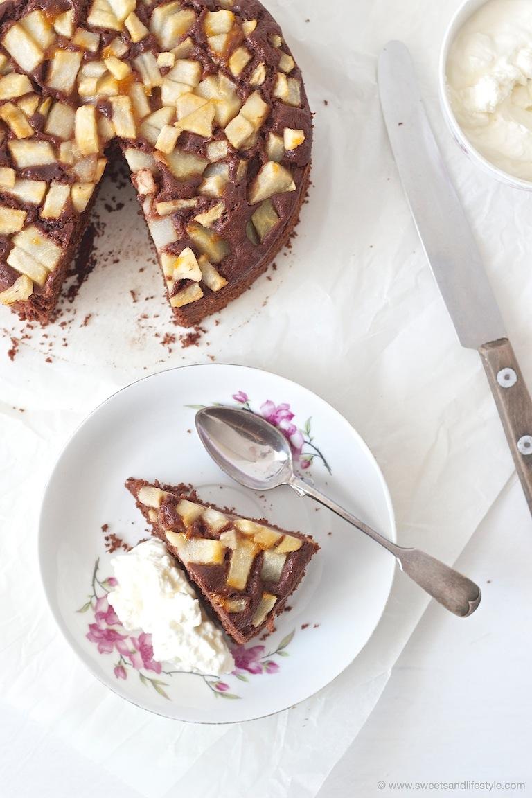 Rezeptbild: Schoko Birnen Kuchen