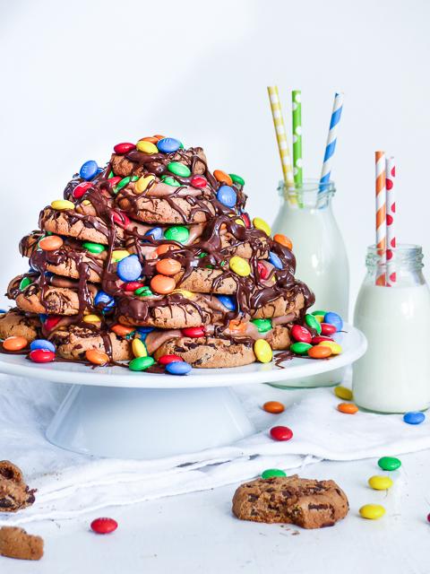 Rezeptbild: Chocolate Chip Cookie, M&M und Nutella "Kuchen"