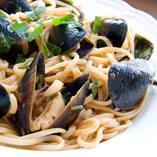 Rezeptbild: Linguine in Miesmuschel-Tomatensauce