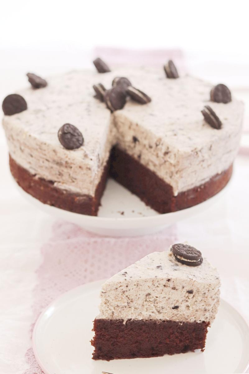 Rezeptbild: Mega schokoladig: Oreo-Brownie-Torte