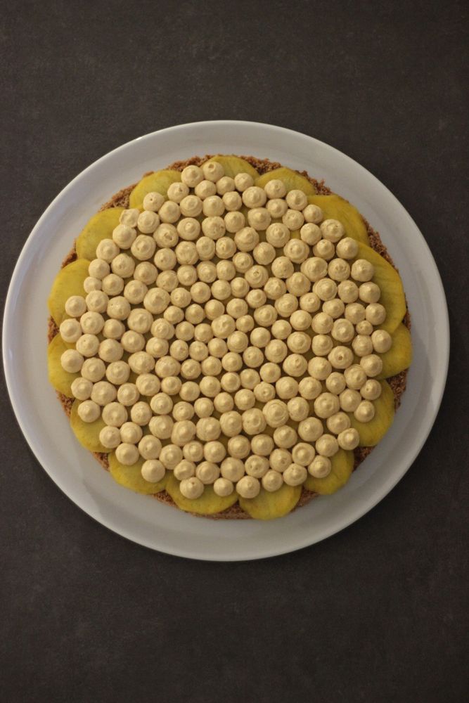 Rezeptbild: Schokoladenbiskuit-Torte mit Mango, Kaffeelikör und Dulce de Leche