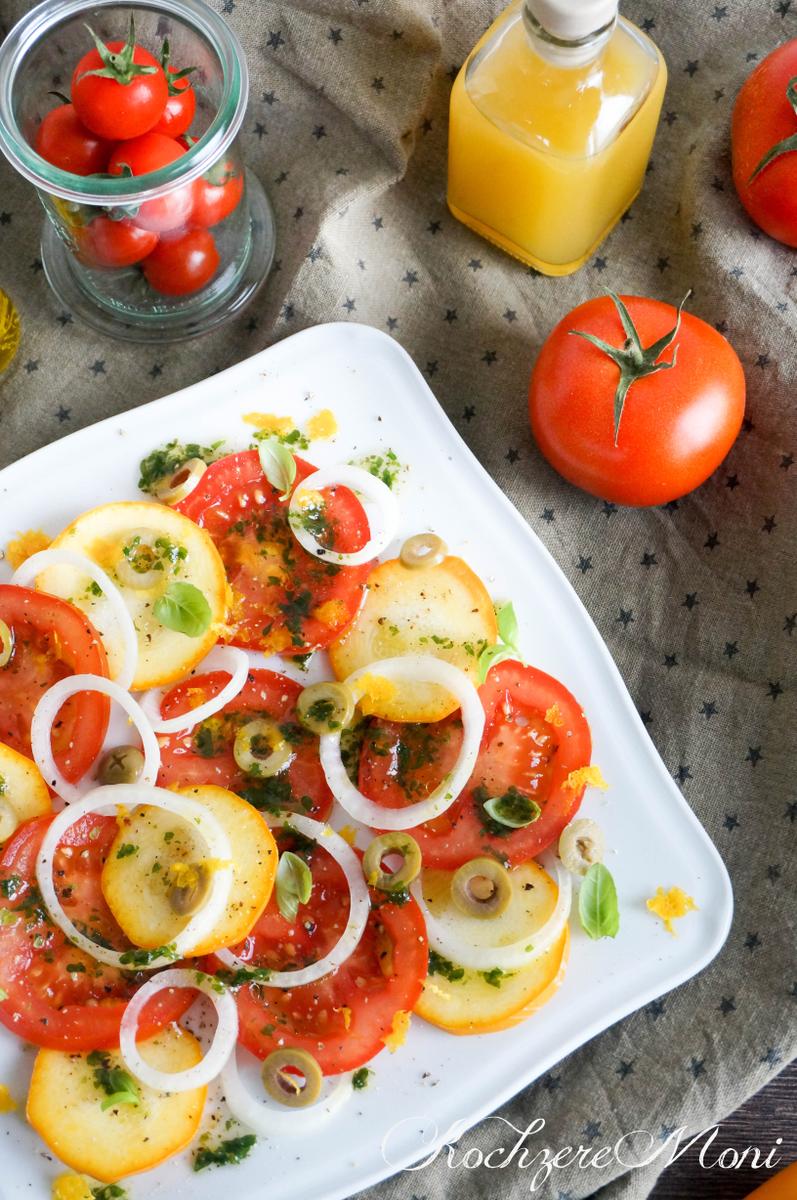 Rezeptbild: Tomatensalat mit Orangendressing