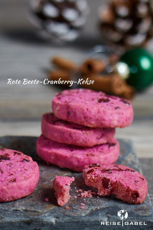 Rezeptbild: Rote Beete-Cranberry-Kekse