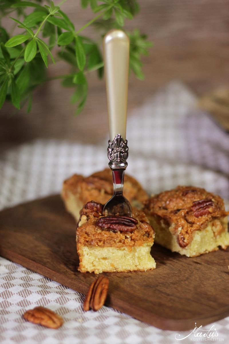 Rezeptbild: Pecancrumble Kuchen mit Dulce de leche