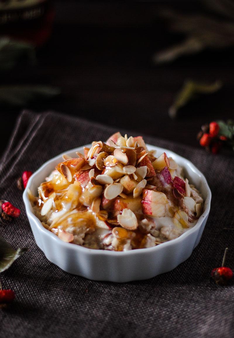 Rezeptbild: Vegane Bratapfel Overnight Oats
