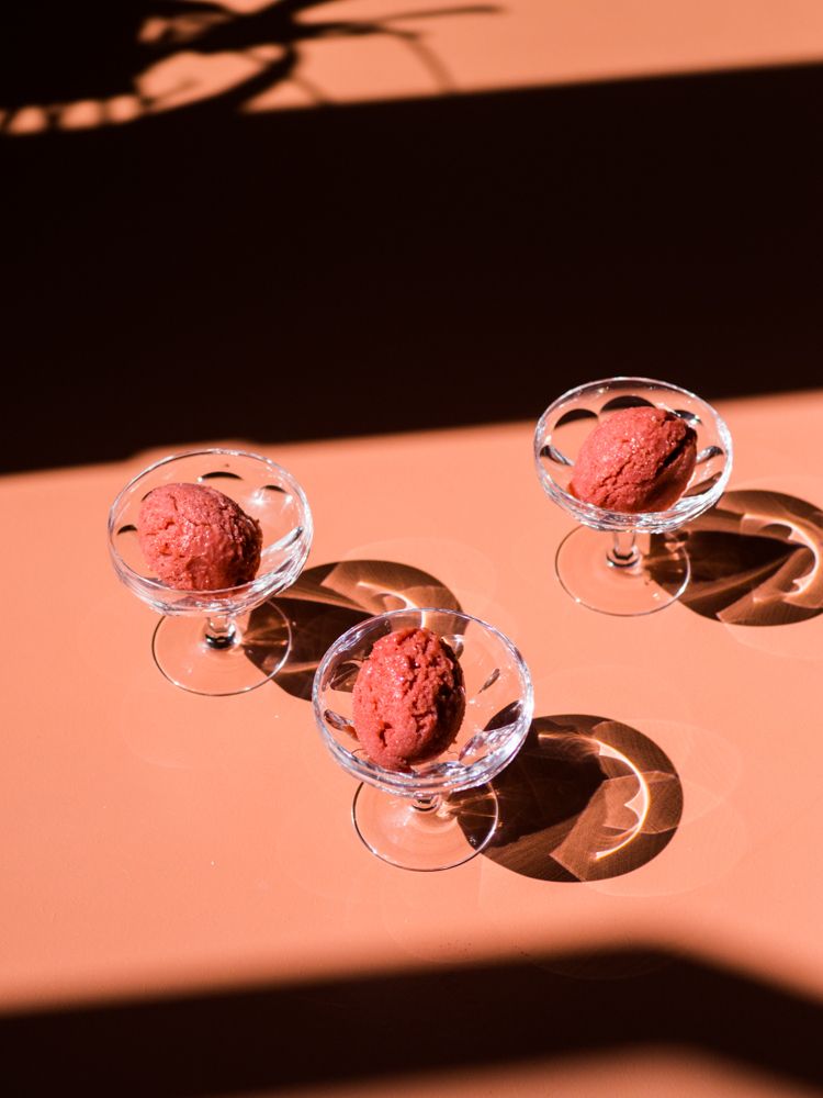 Rezeptbild: Rhabarbersorbet