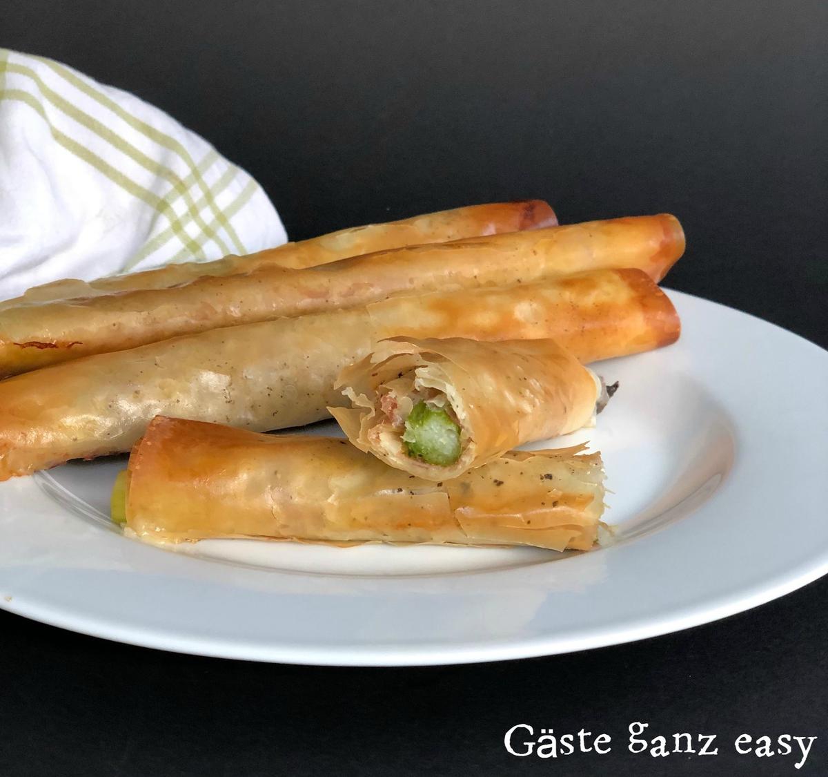 Rezeptbild: Spargel-Filo-Röllchen