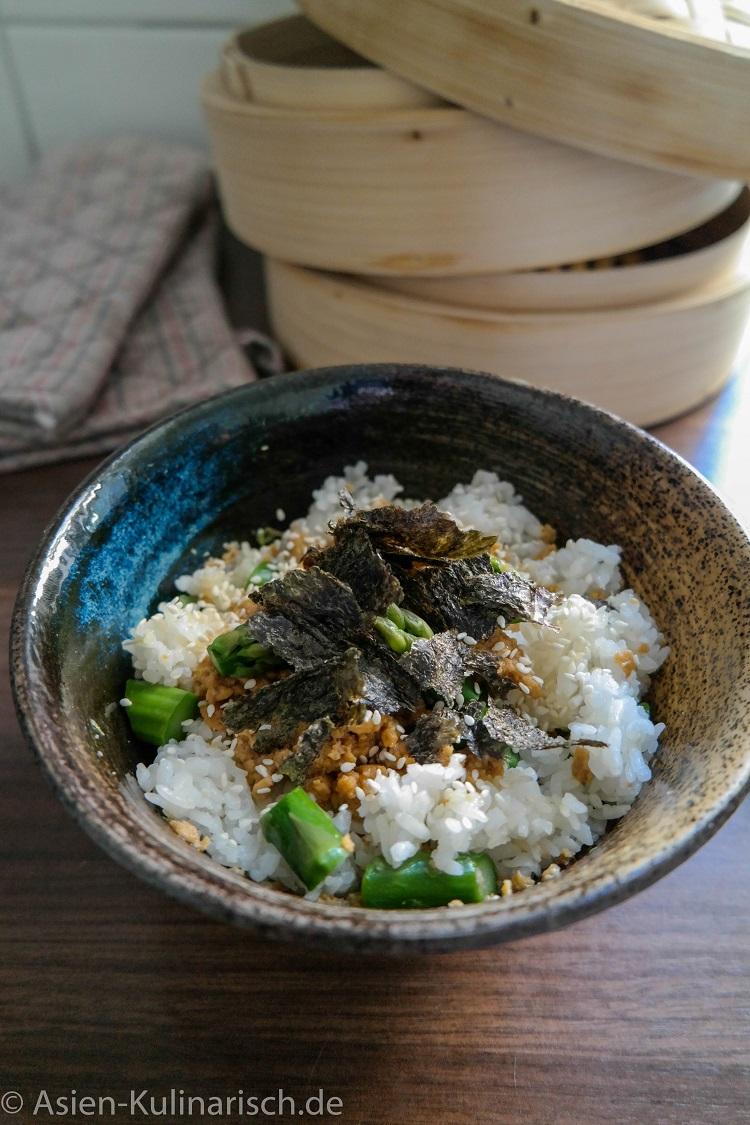 Rezeptbild: Spargel auf Sushi-Reis