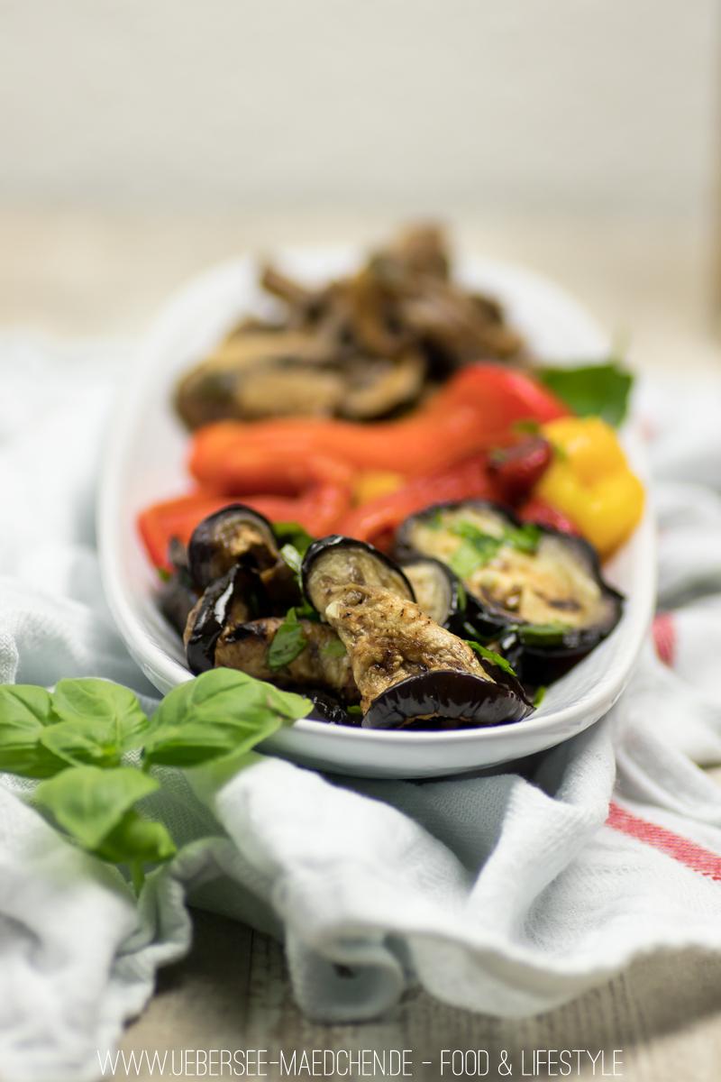Rezeptbild: Antipasti: Paprika, Aubergine und Champignons