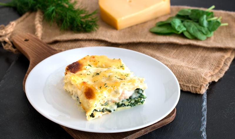 Rezeptbild: Herzhafte Lachs-Spinat-Lasagne