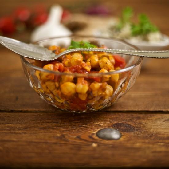 Rezeptbild: Kichererbsen mit Tomaten