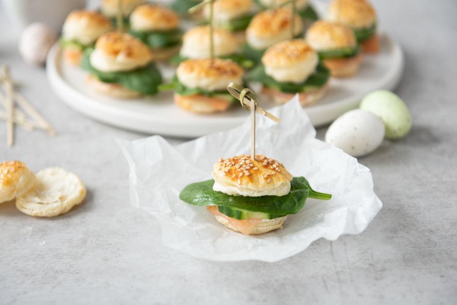 Rezeptbild: Mini-Räucherlachs-Burger