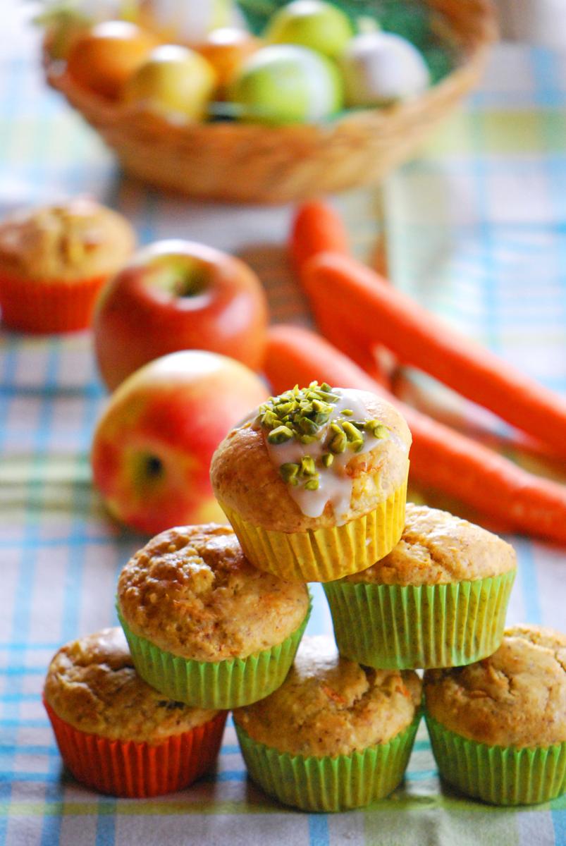 Rezeptbild: Apfel-Rübli-Muffins
