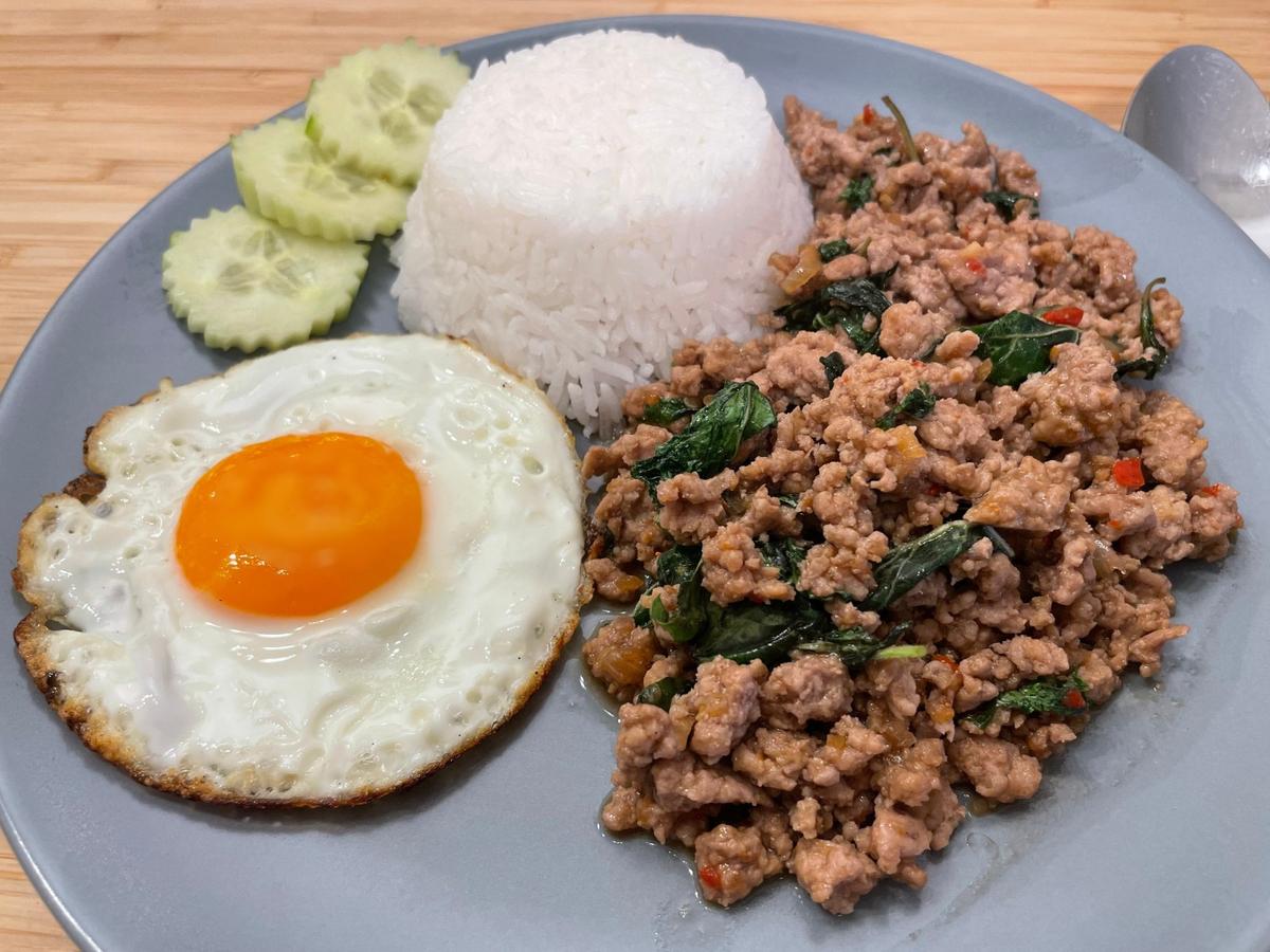 Rezeptbild: Thailändisches Pad Ga Prau Mhu Sap