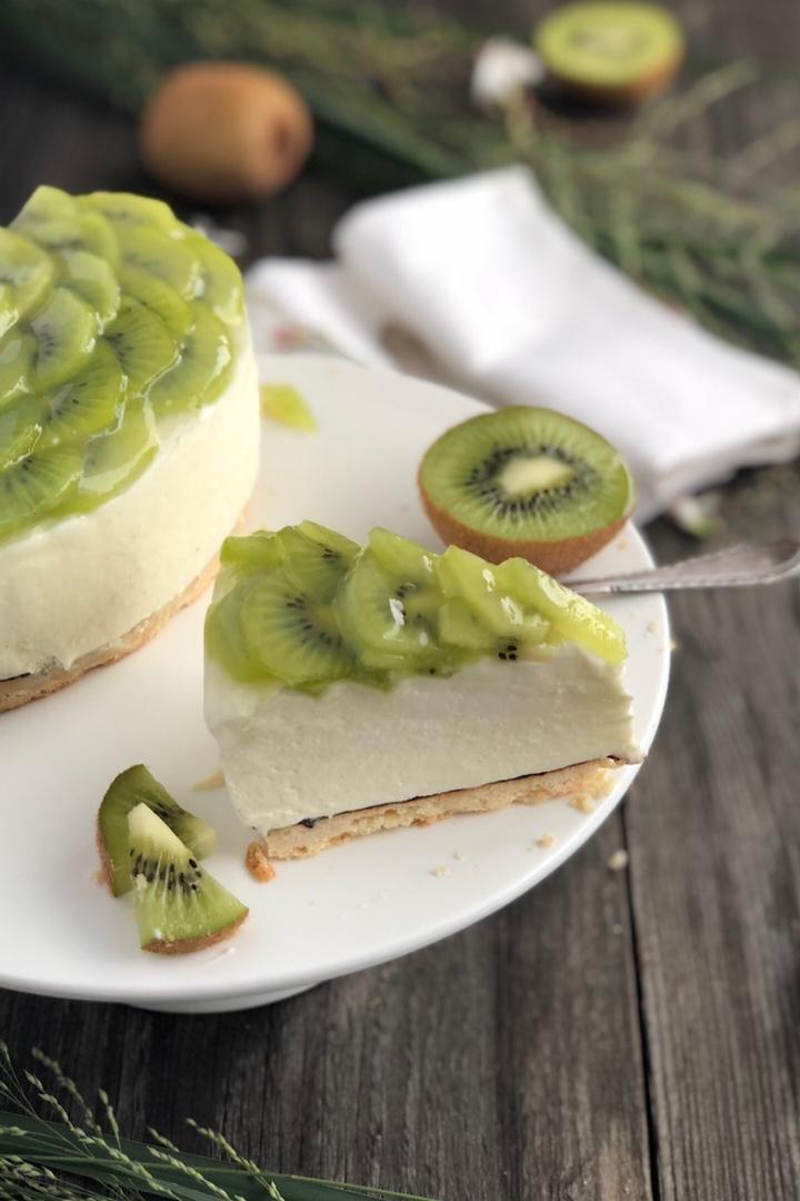 Rezeptbild: Kiwi Joghurt Sahne Torte