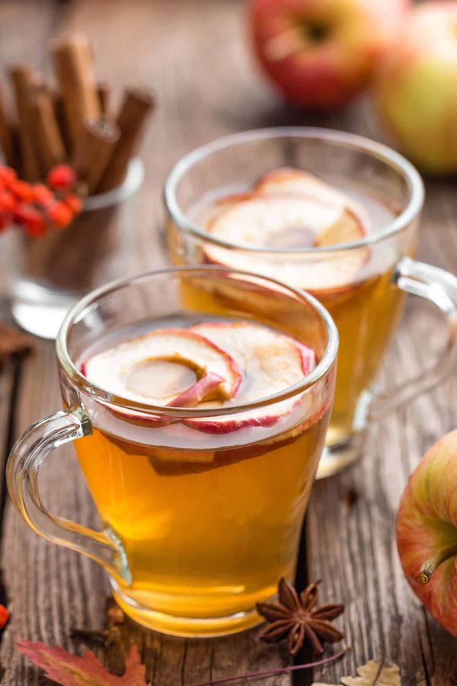 Rezeptbild: Apfel Glühwein mit Zimt