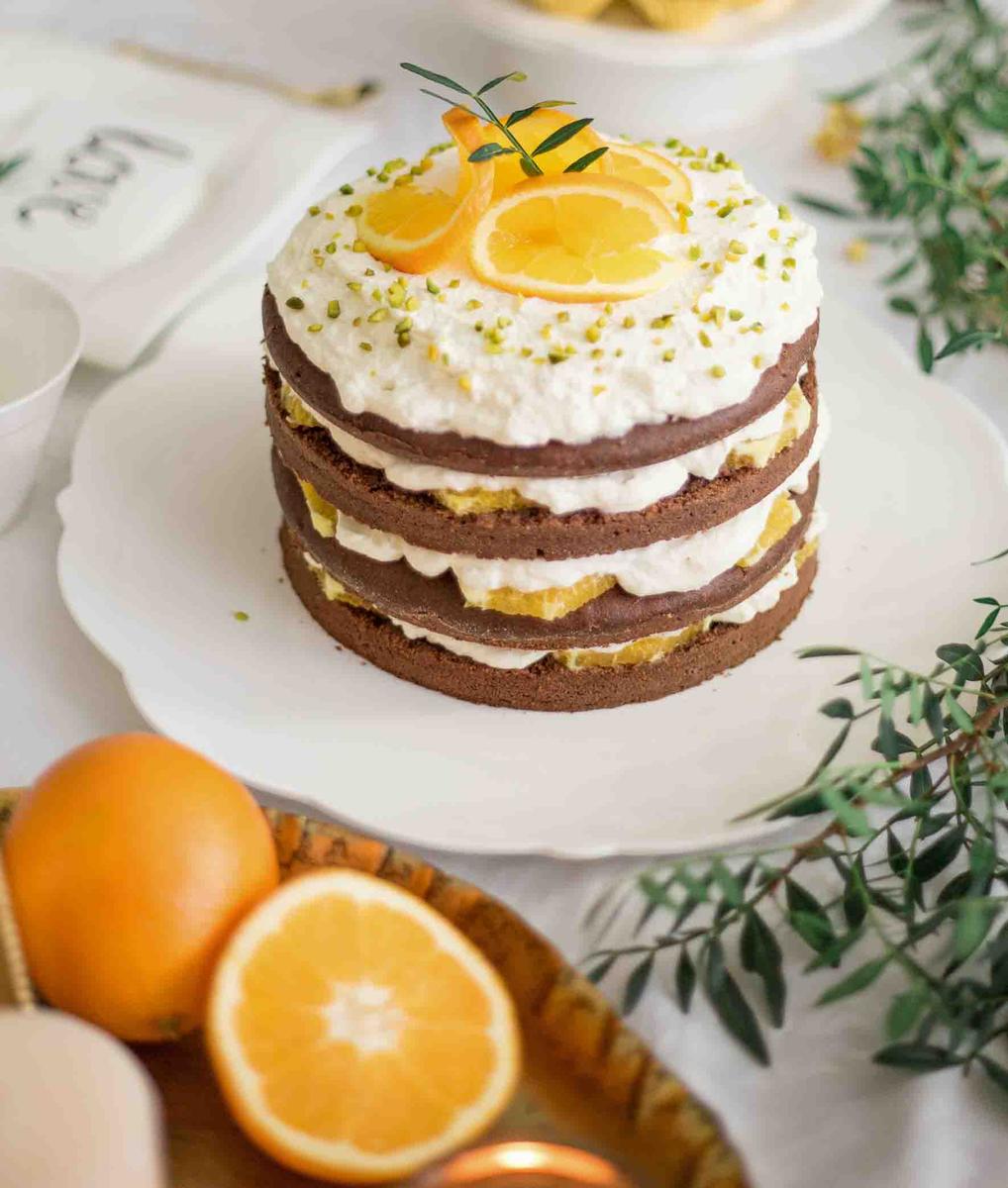 Rezeptbild: Schokotorte mit Orangen-Sahne-Füllung