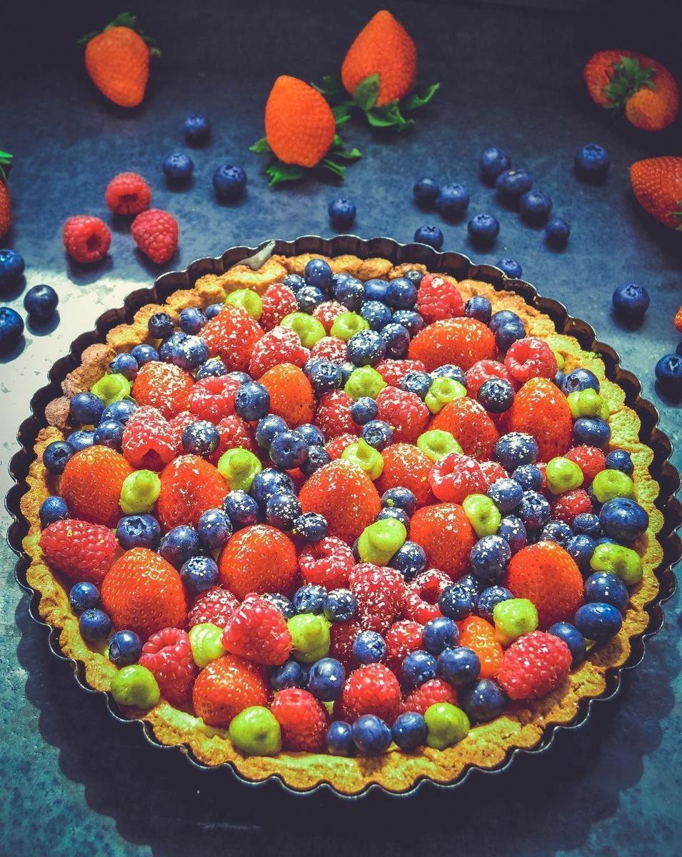 Rezeptbild: Beerentarte mit Vanillecreme