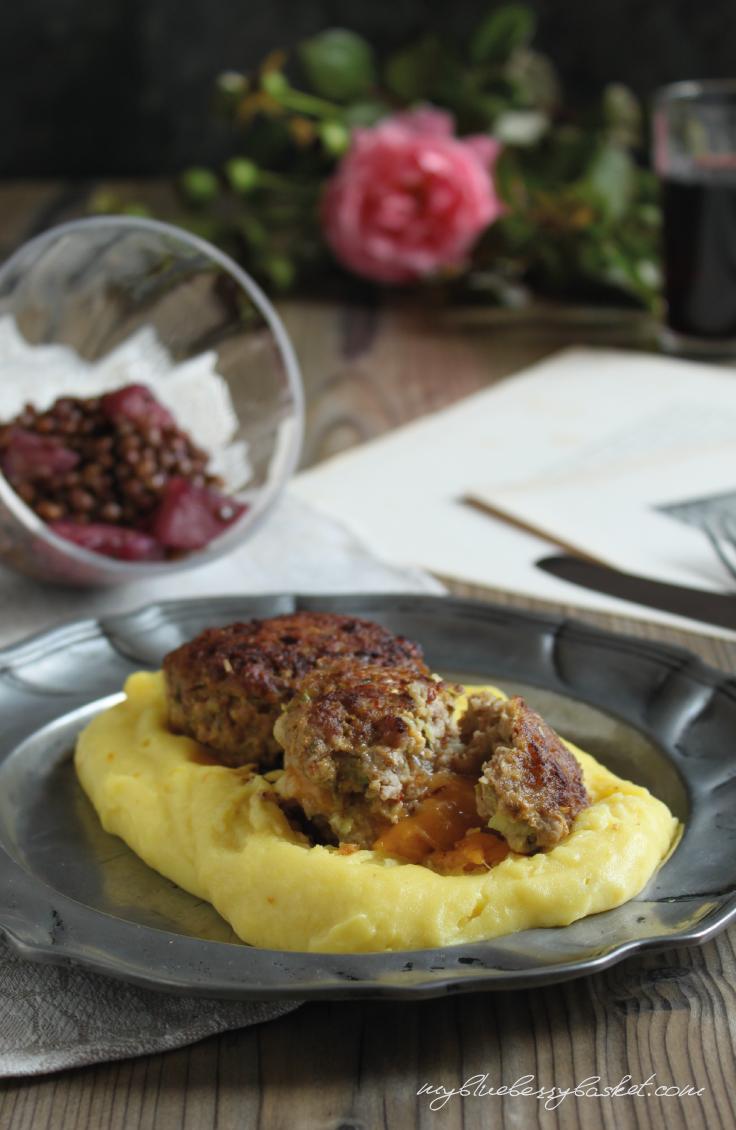 Rezeptbild: Kalbfleischlaibchen mit Safranpüree