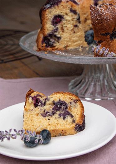 Rezeptbild: Blaubeer-Gugelhupf mit Amarettini