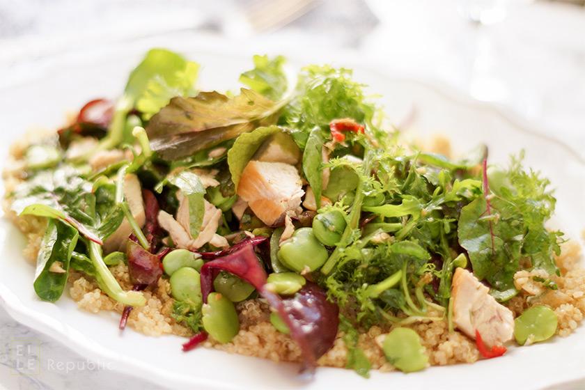 Rezeptbild: Asiatischer Quinoa-Salat mit Huhn und Dicken Bohnen