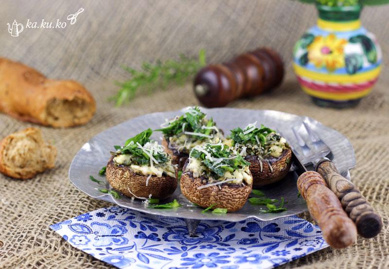 Rezeptbild: Gefüllte Champignons mit Feta