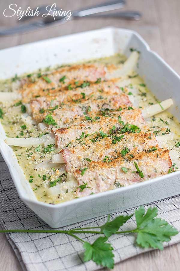 Rezeptbild: Schwarzwurzelgratin mit Schinken