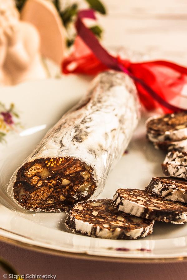 Rezeptbild: Festliche, sizilianische Schoko-Salami