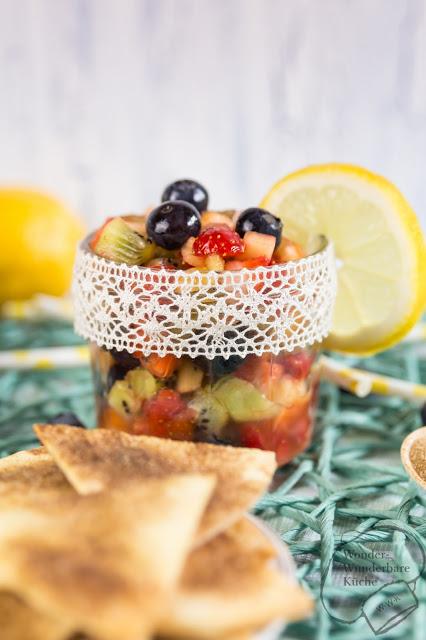 Rezeptbild: Süße Nachos mit Obstsalsa 