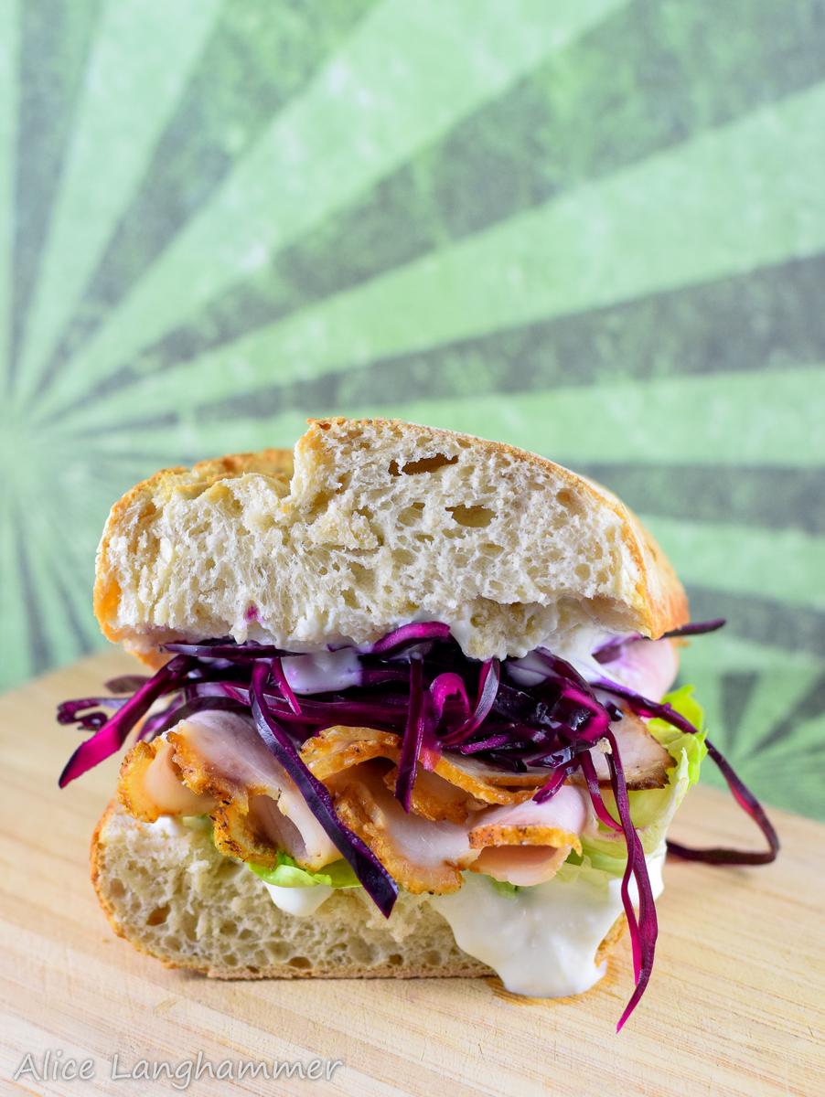 Rezeptbild: Schweinebraten-Sandwich
