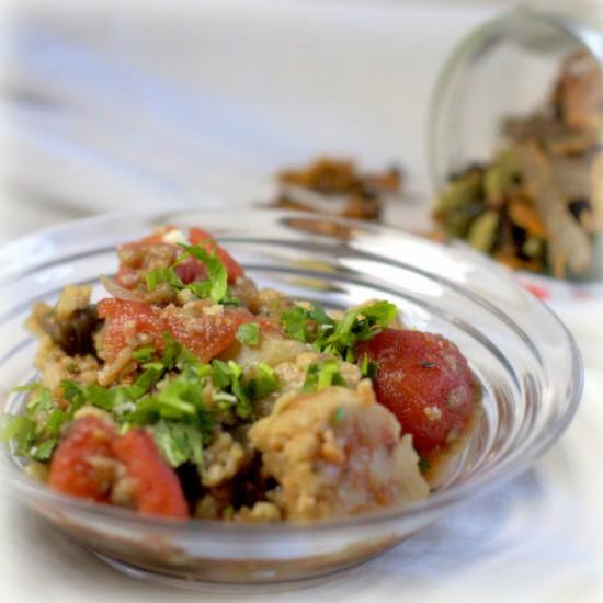 Rezeptbild: Blumenkohl mit Zwiebel und Koriander
