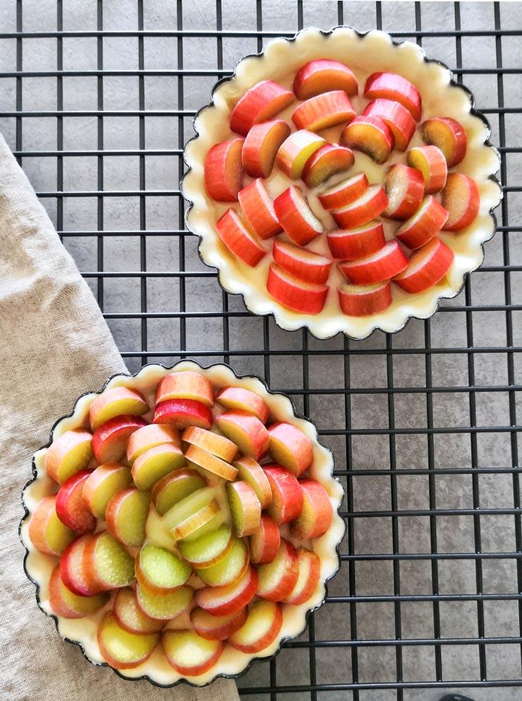 Rezeptbild: Rhabarber-Pudding Tartelettes