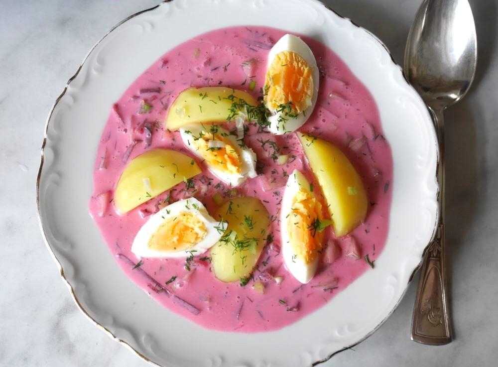 Rezeptbild: Kalte Baltische Rote Bete Suppe