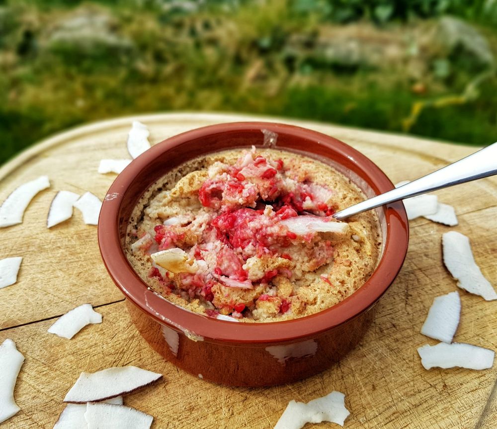 Rezeptbild: Himbeer-Kokos Haferbrei