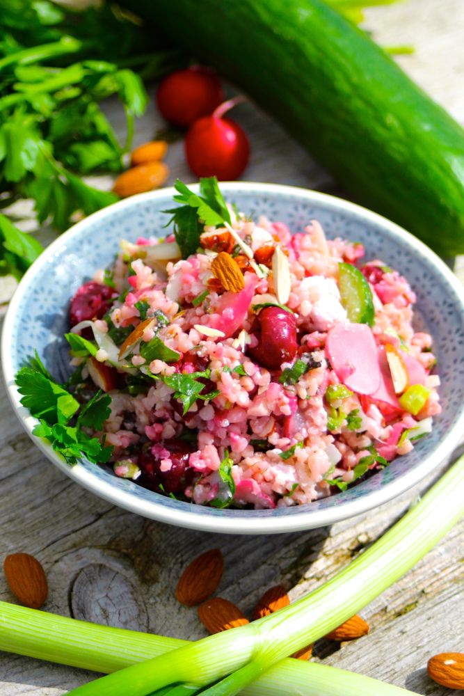 Rezeptbild: Bulgursalat mit Kirschen und Feta